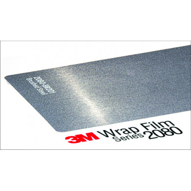 3M 2080 Wrap Film Series BR201 - Scratched Steel