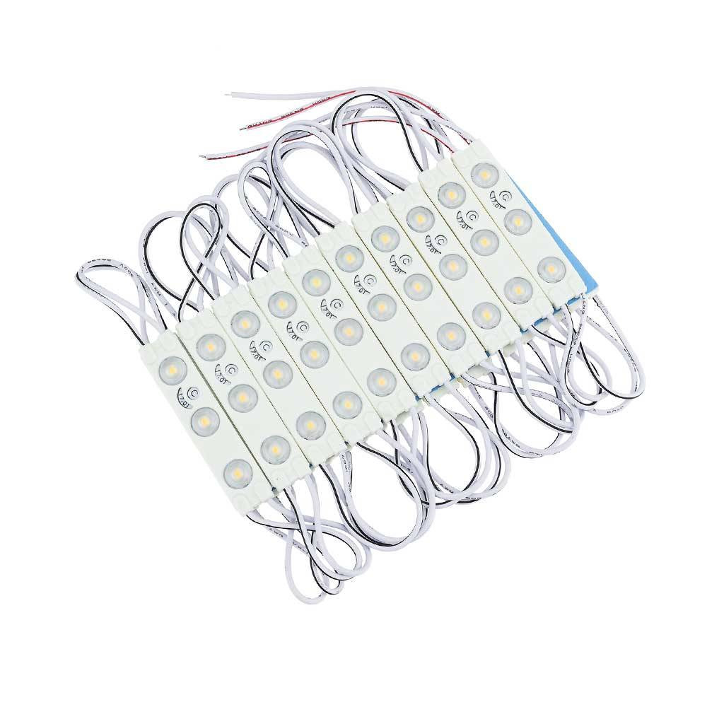 1W LED МОДУЛ С ЛУПА 3 2835 160° DC12V 58*12mm IP65 3000K