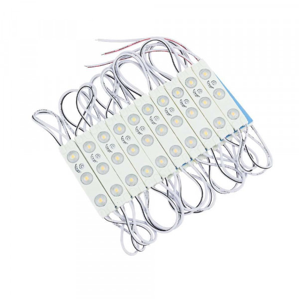 1W LED МОДУЛ С ЛУПА 3 2835 160° DC12V 58*12mm IP65 3000K