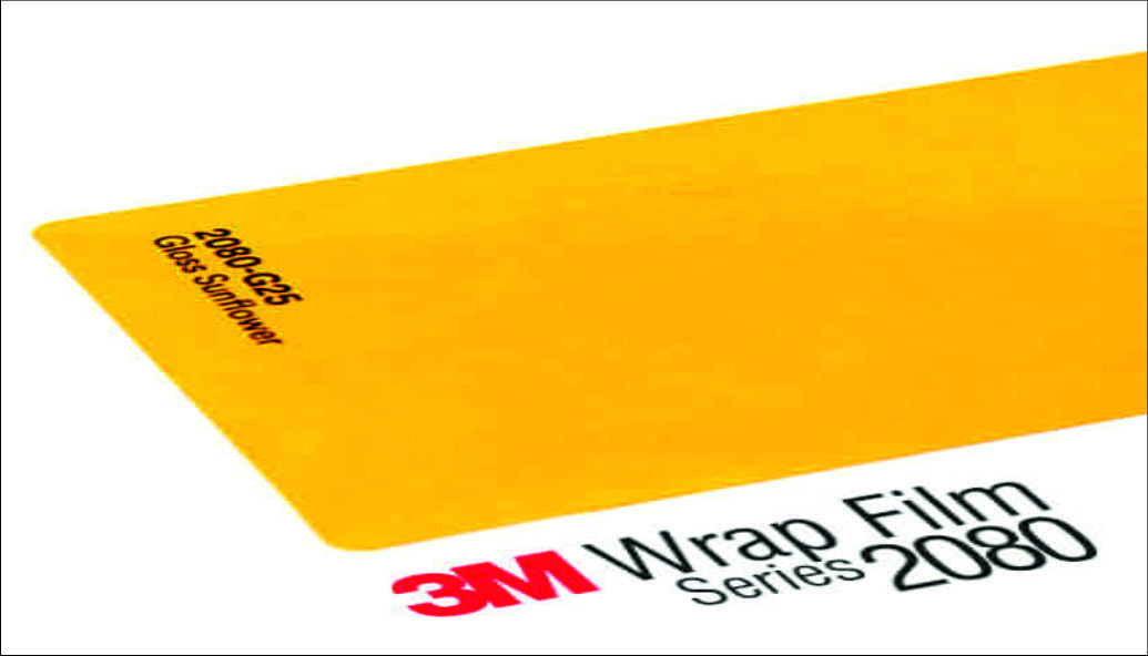 3M 2080 Wrap Film Series G25 Gloss Sunflower – yellow, glossy