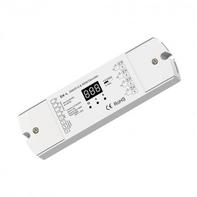 DMX512 DECODER D4-L 12-24VDC 5A*4CH MAX:20A 240W/480W(12V/24V)