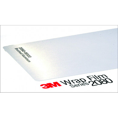 3M 2080 Wrap Film Series BR120 - Scratched Aluminum