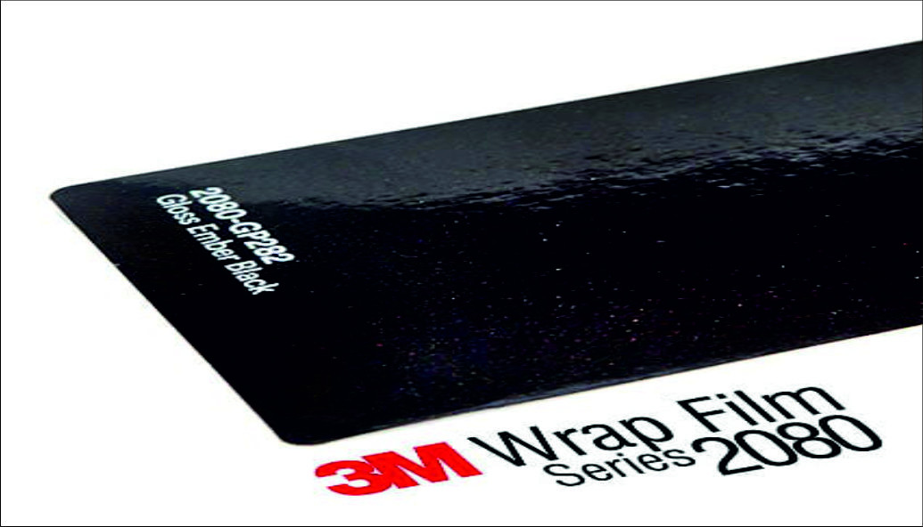 3M 2080 Wrap Film Series GP282 Gloss – shiny black color, gloss