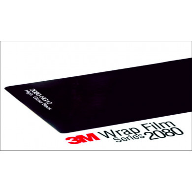 3M 2080 Wrap Film Series HG12 - Black Super Gloss