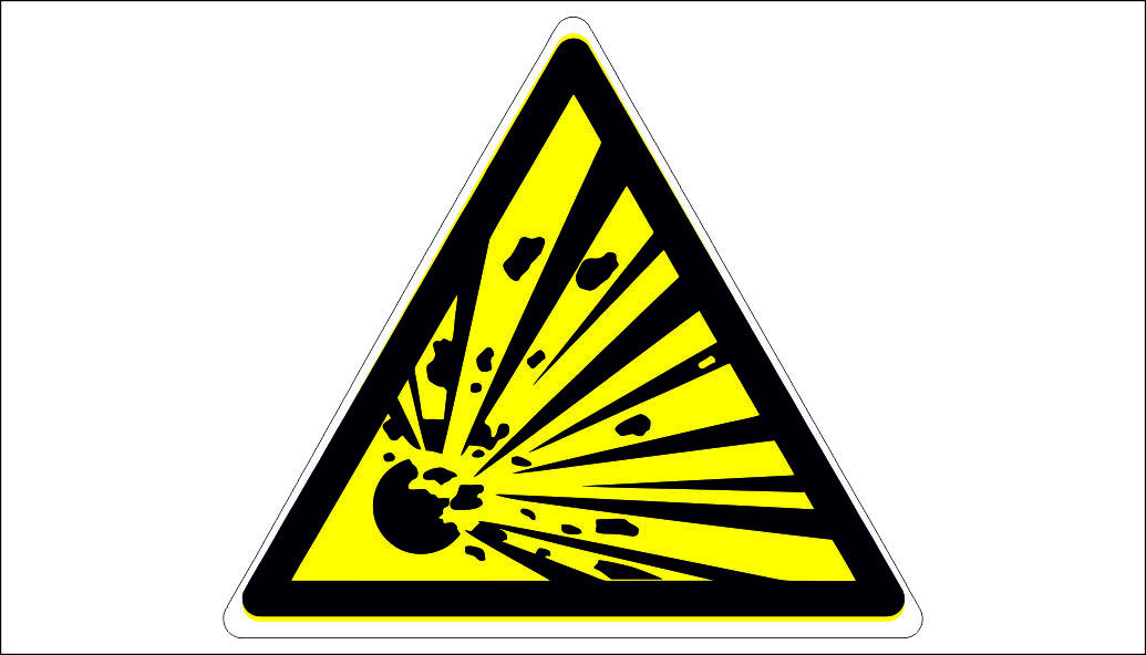 "EXPLOSIVE SUBSTANCE" SIGN