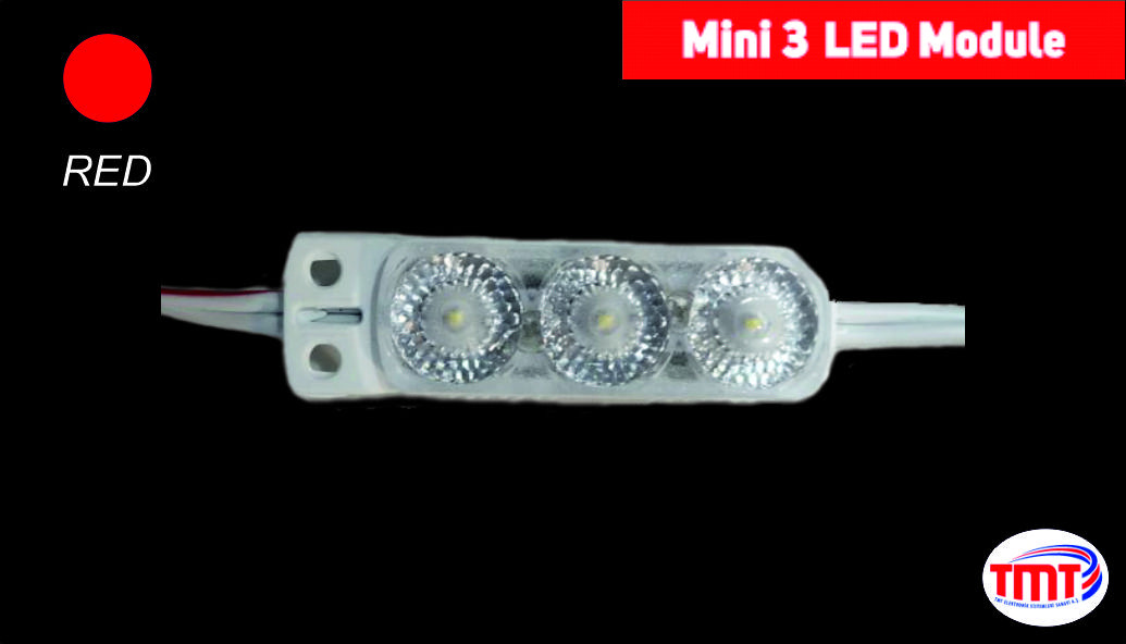 Mini 3 LED Module, RED, 1,08W, IP 67