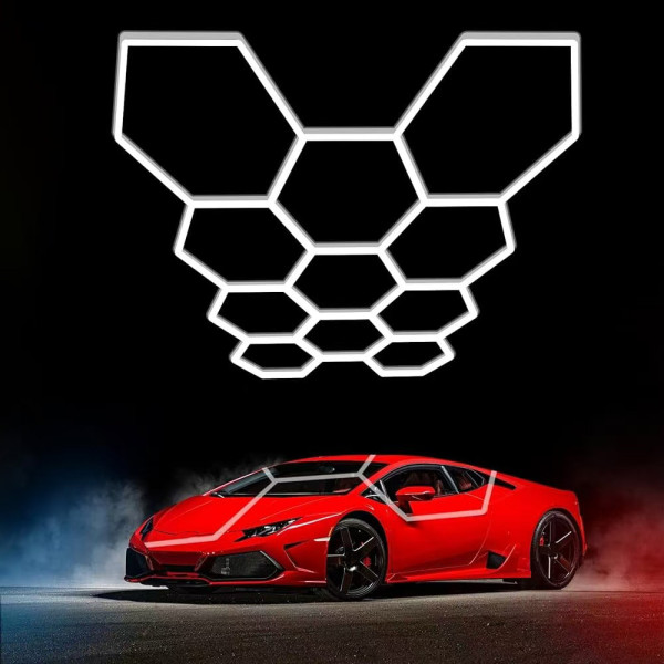 КОМПЛЕКТ 11 ХЕКСАНГОНОВ ОСВЕТИТЕЛ 385W 46200LM 6000K