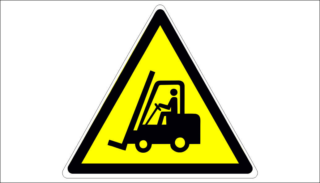 SIGN "CAUTION! INDUSTRIAL VEHICLES!"