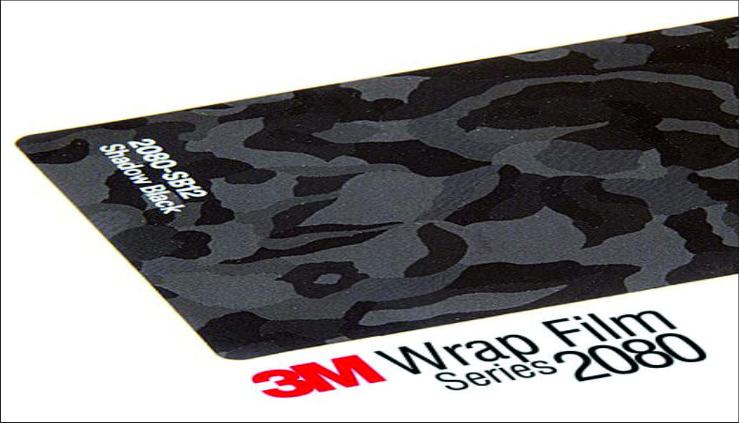 3M 2080 Wrap Film Series SB12 - Black Camouflage