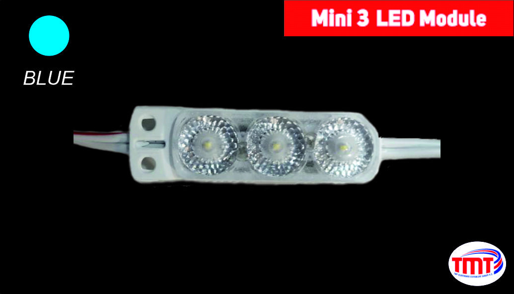 Mini 3 LED Module, BLUE, 1,08W, IP 67