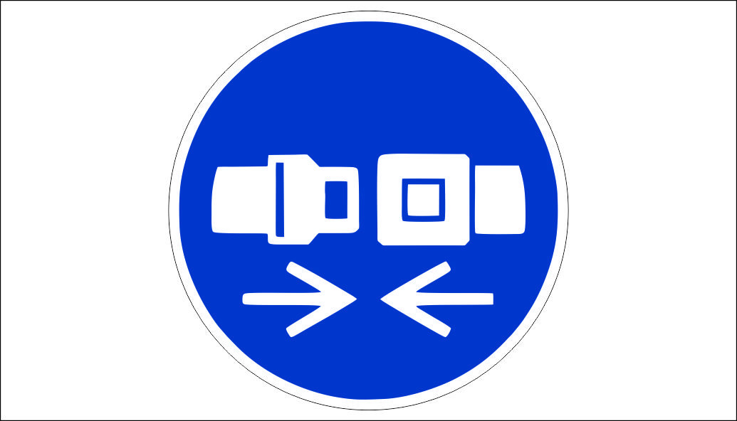 SIGN "MANDATORY USE OF SEAT BELTS"