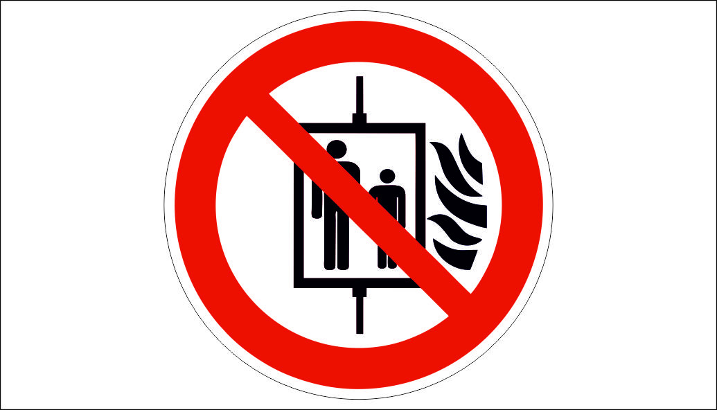 "DO NOT USE IN FIRE" SIGN